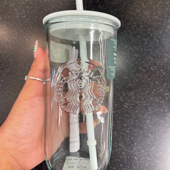 Starbucks Recycled Glass Cup Triangle Bottom - Picture 1 of 2